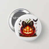 Halloween-Kürbis Button (Vorne & Hinten)