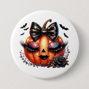 Halloween-Kürbis Button