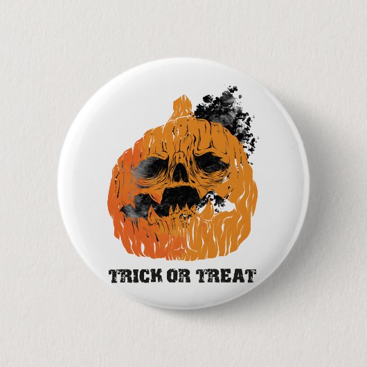 Halloween-Kürbis Button (Vorderseite)