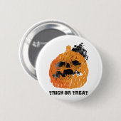 Halloween-Kürbis Button (Vorne & Hinten)