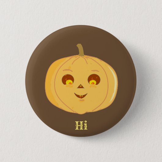 Halloween-Kürbis Button (Vorderseite)