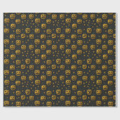 Halloween Kürbis Cartoon dunkler Kontrast Geschenkpapier (Flach)