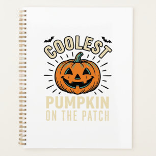 Halloween-Kürbis Coolster Auf Dem Beet Vintage_1 Planer