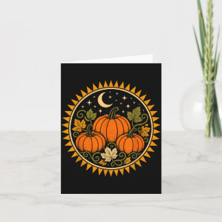 Halloween-Kürbis-Cottagecore-Retro-Vintage Karte