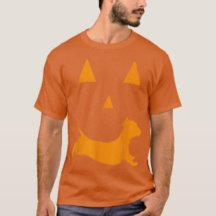 Halloween-Kürbis-Dachshund-Jackolantern-Kostüm T-Shirt