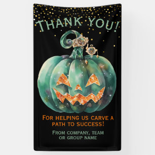 Halloween-Kürbis-Dankeschön Banner