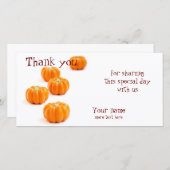 Halloween-Kürbis Dankeskarte (Vorne/Hinten)