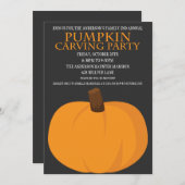 Halloween-Kürbis, der Party Einladungen schnitzt (Vorne/Hinten)
