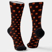 Halloween-Kürbis-Design-Socken Socken (Gewinkelt)