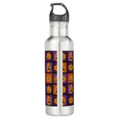 Halloween-Kürbis Edelstahlflasche (Rückseite)