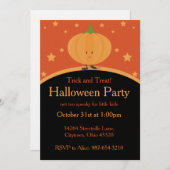 Halloween Kürbis Einladung (Vorne/Hinten)