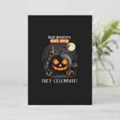 Halloween-Kürbis Einladung (Stehend Vorderseite)