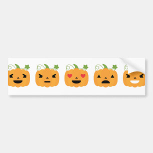 Halloween-Kürbis-Emojis Autoaufkleber