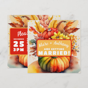 Halloween Kürbis Erntedankfest Füllhorn Hochzeit Save The Date