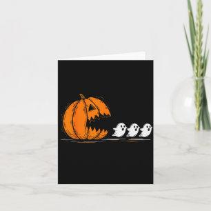 Halloween-Kürbis essende Geister lustiger Soky-Kos Karte