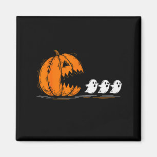 Halloween-Kürbis essende Geister Lustiger Soky-Kos Magnet