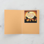 Halloween-Kürbis Feiertagskarte (Innenseite)