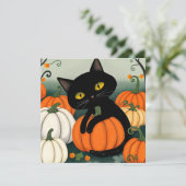 Halloween-Kürbis Feiertagskarte (Stehend Vorderseite)
