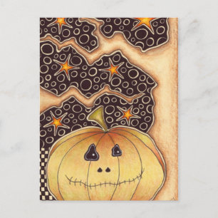 Halloween-Kürbis Feiertagspostkarte