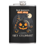 Halloween-Kürbis Flachmann (Vorderseite)