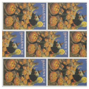 Halloween-Kürbis-Flecken-Albtraum Stoff