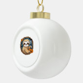 Halloween, Kürbis, Fledermaus, Spinne, Spinnennetz Keramik Kugel-Ornament (Rechts)