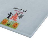 Halloween Kürbis, Fledermäuse, beängstigender Baum Schneidebrett (Ecke)