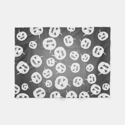 Halloween-Kürbis Fleecedecke (Vorderseite (Horizontal))