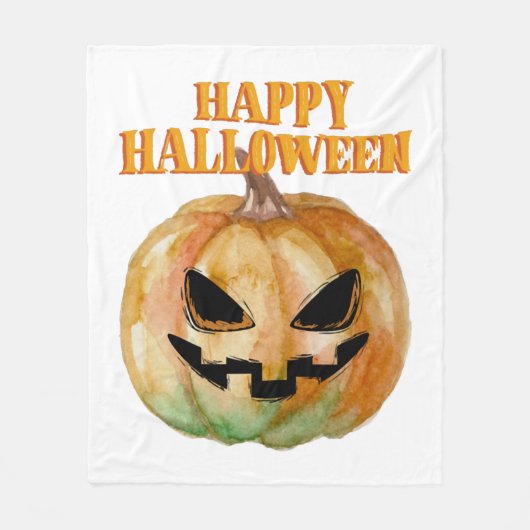 Halloween - Kürbis Fleecedecke (Vorderseite)