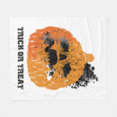 Halloween-Kürbis Fleecedecke (Vorderseite (Horizontal))