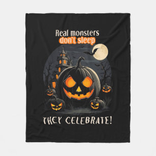 Halloween-Kürbis Fleecedecke