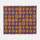 Halloween-Kürbis Fleecedecke (Vorderseite (Horizontal))