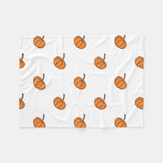 Halloween-Kürbis Fleecedecke (Vorderseite (Horizontal))