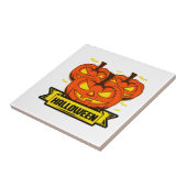 Halloween-Kürbis Fliese (Seite)