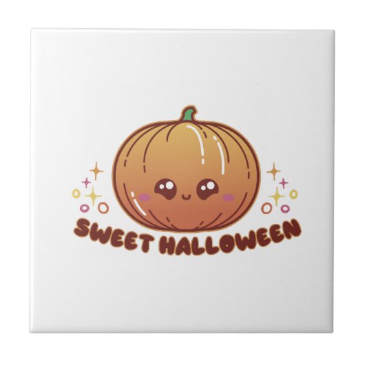 Halloween-Kürbis Fliese (Vorderseite)