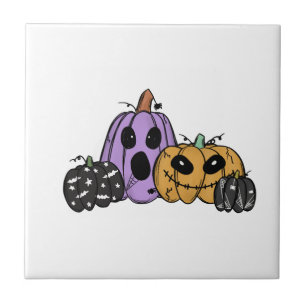Halloween-Kürbis Fliese