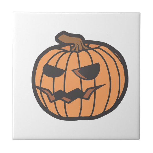 Halloween-Kürbis Fliese (Vorderseite)