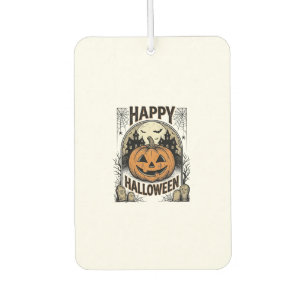 Halloween-Kürbis-Friedhof Vintage-spooky-T-Shirt-A Autolufterfrischer