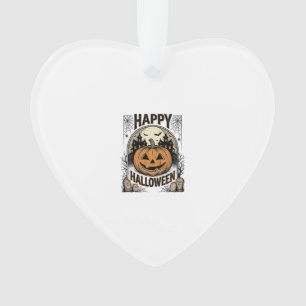 Halloween-Kürbis-Friedhof Vintage-spooky-T-Shirt-A Ornament