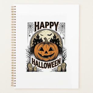 Halloween-Kürbis-Friedhof Vintage-Spooky-T-Shirt-K Planer