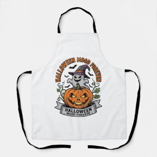 Halloween-Kürbis-Geist Vintage-Stich-Shirt_1 Schürze