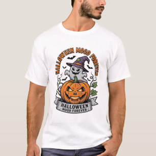 Halloween-Kürbis-Geist Vintage-Stich-Shirt_1 T-Shirt