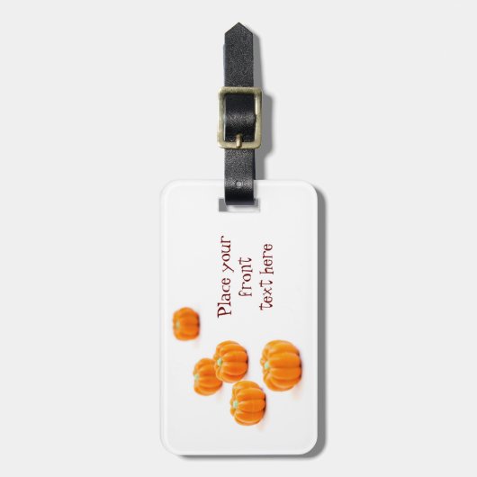 Halloween-Kürbis Gepäckanhänger (Vorderseite vertikal)