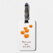 Halloween-Kürbis Gepäckanhänger (Rückseite vertikal)