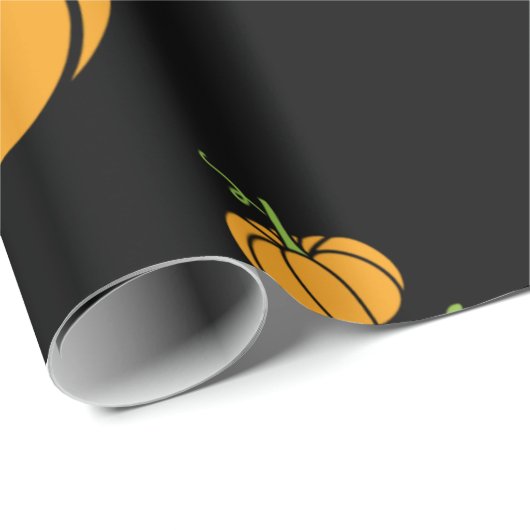 Halloween-Kürbis Geschenkpapier (Rolleneckpunkt)
