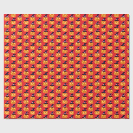 Halloween-Kürbis Geschenkpapier (Flach)