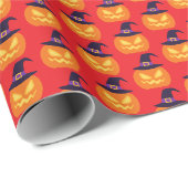 Halloween-Kürbis Geschenkpapier (Rolleneckpunkt)