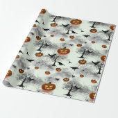 Halloween-Kürbis Geschenkpapier (Ungerollt)