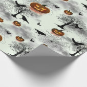 Halloween-Kürbis Geschenkpapier (Ecke)
