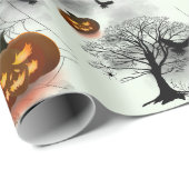 Halloween-Kürbis Geschenkpapier (Rolleneckpunkt)